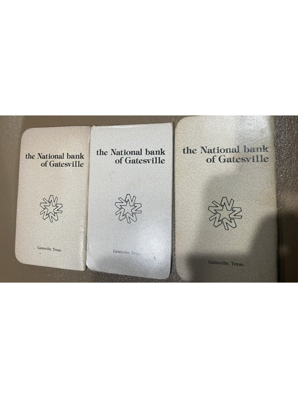 National Bank of GATESVILLE, TX  (3) Notepads Complimentary Giveaway